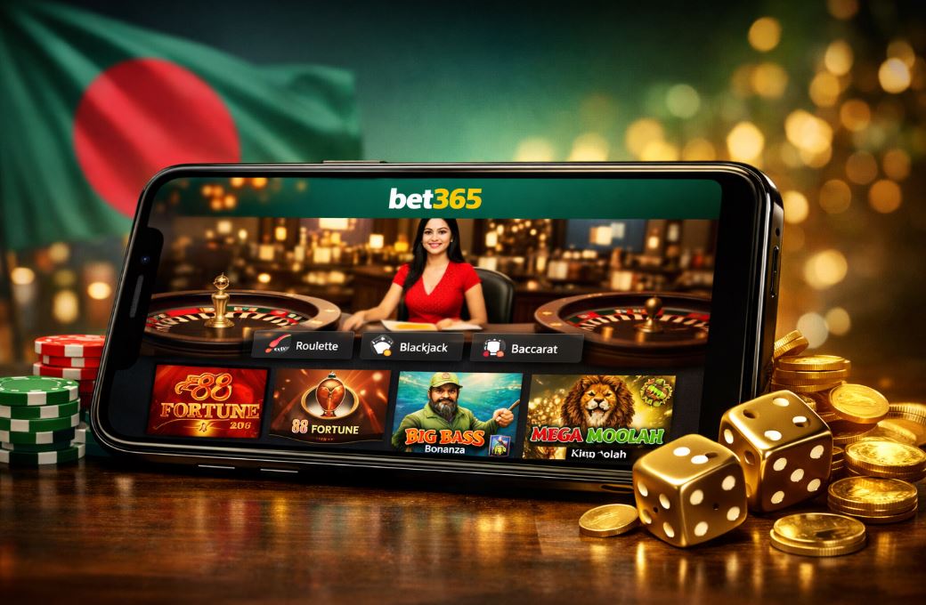 Bet365 mobile casino interface for Bangladesh players
